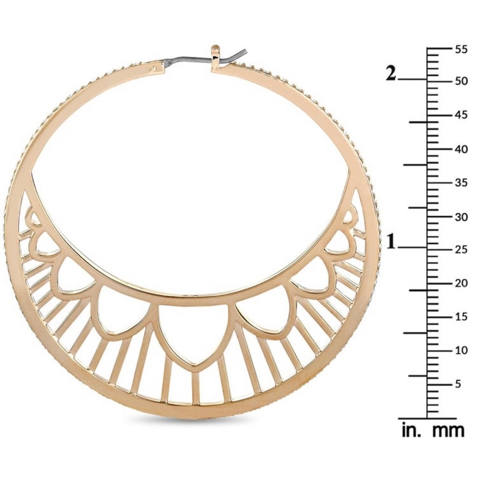 Swarovski Georgette Stainless Steel and Crystal Hoop Earring